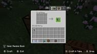 Players can create a grindstone with two sticks, one stone slab and two planks (Image via Minecraft)